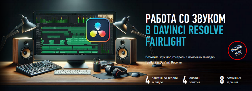 [Артур Орлов] [Profileschool] Работа со звуком в DaVinci Resolve Fairlight (2024)