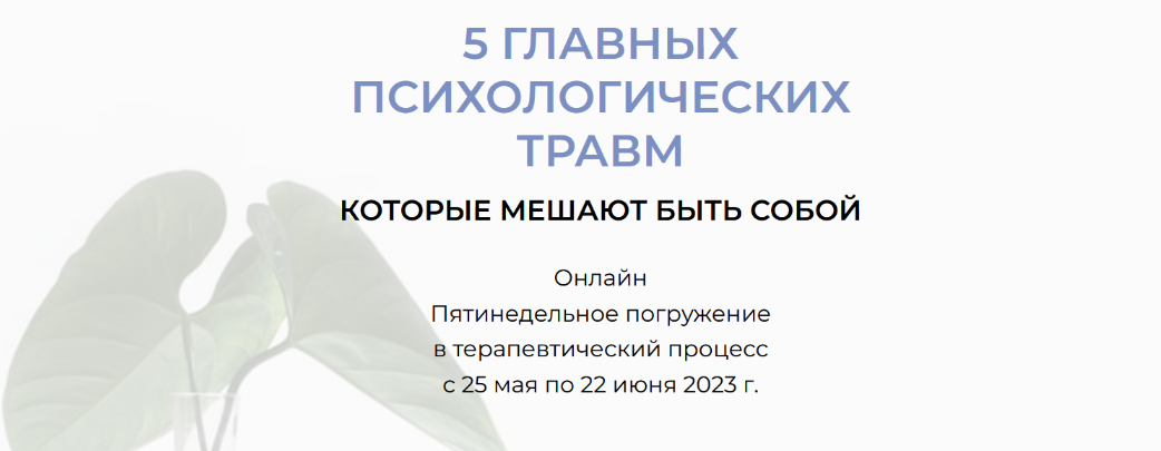 [Андрей Треногов, Раиса Мельничук] 5 Главных психологических травм (2023)