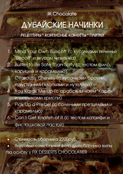 [Ирина Котова] Сборник рецептур Дубайские начинки (по мотивам) (2024)