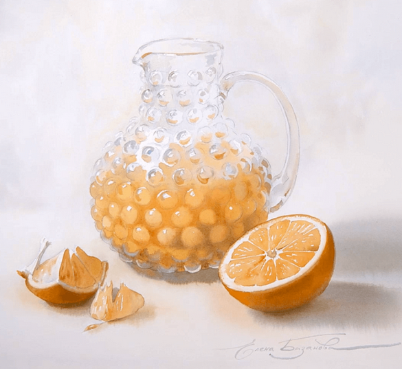 [Елена Базанова] [lectoroom] Натюрморт акварелью: апельсины и стеклянный кувшин (2025)