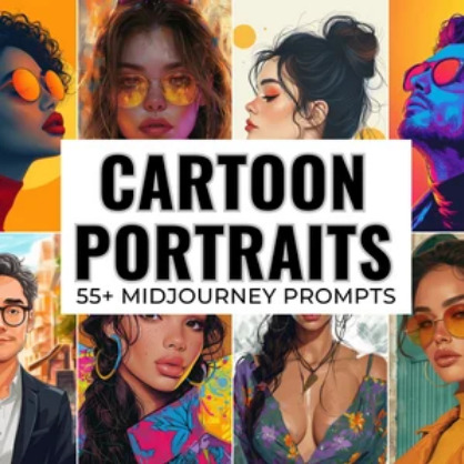 [PowerfulStyle] 55+ Промптов для создания мультяшных портретов в Midjourney (2025)