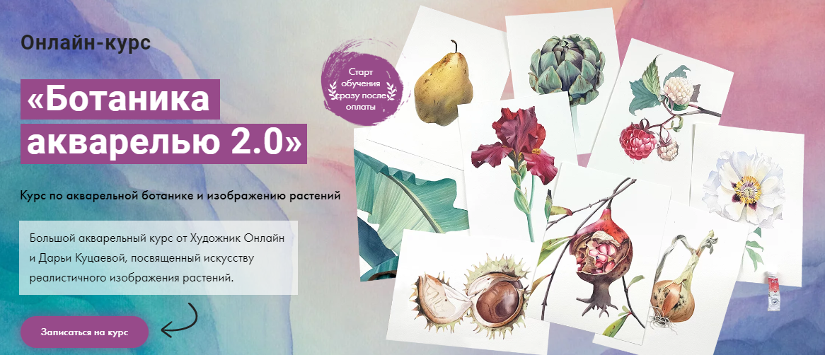 [Художник Online] Дарья Куцаева - Ботаника акварелью 2.0 (2023)