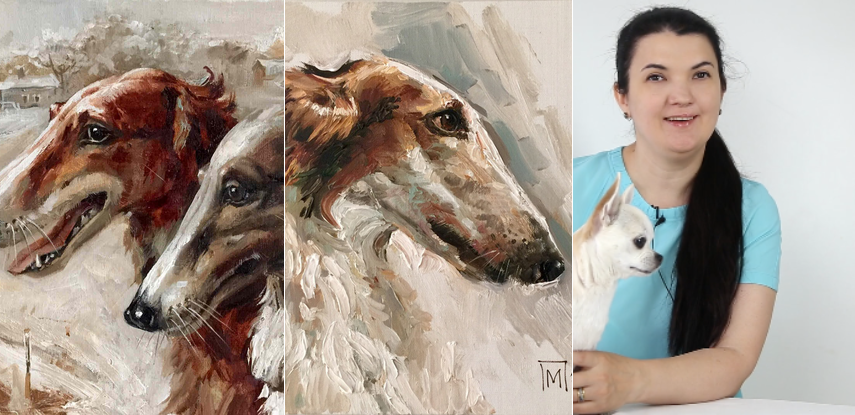 [Мария Павлова] [lectoroom] Две борзые. Этюд маслом (2022)