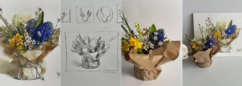 [Мария Павлова] [lectroom] Весенний букет акварельными карандашами (2022)