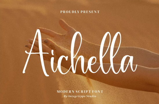 [Fontbundles] Aichella - Modern Script Font (2022)