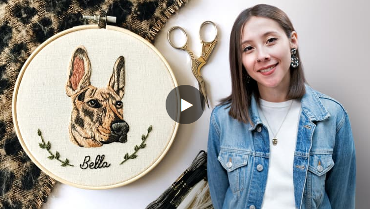 [Valentina Castillo] [Domestika] Вышитые портреты животных. Рисование иглой для начинающих (2022)