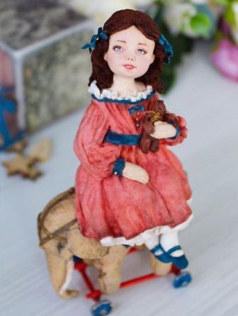 [Ватная игрушка] Татьяна Броницкая - Мастер класс «Любимые игрушки: Мечтательница на слоне» (2021)