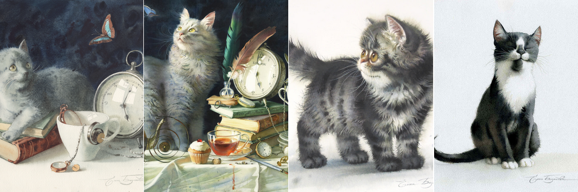 Елена Базанова - lectoroom - Чеширик и часы акварелью (2022)