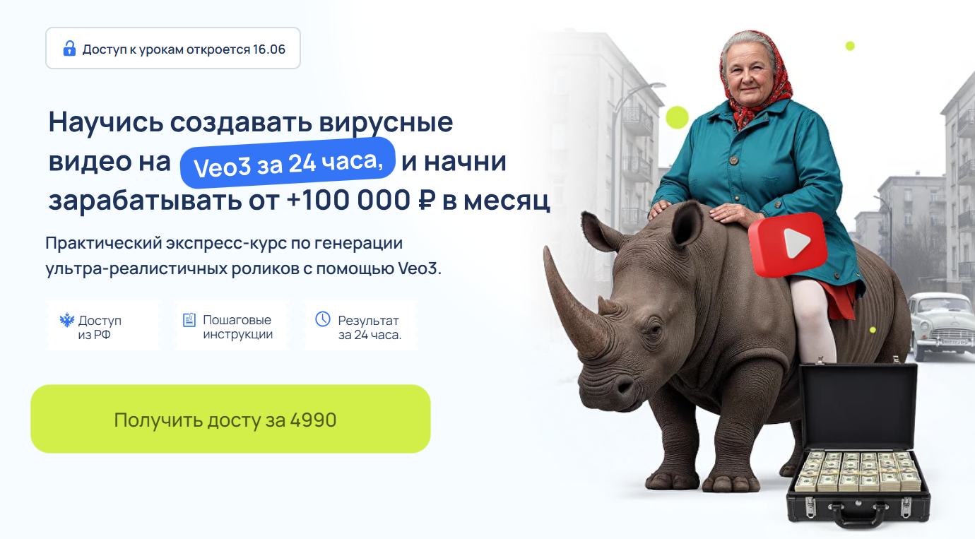[Илья Филиппов] Veo3 за 24 часа. Научись снимать вирусные видео, и начни зарабатывать (2025)