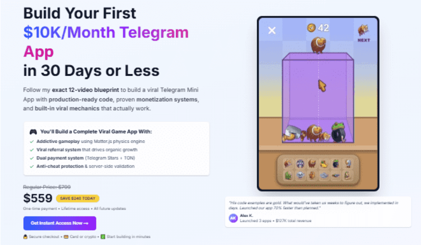 [nikandr] Создание вирусных приложений для Telegram