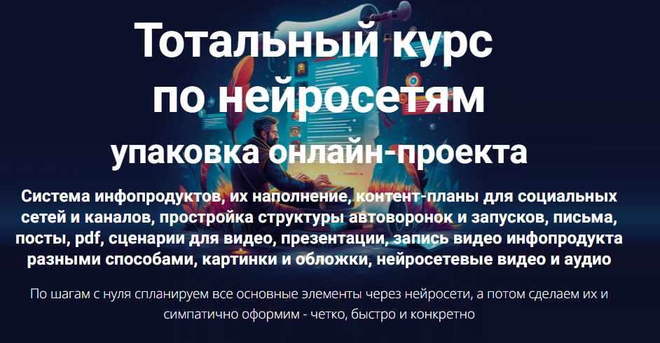 [Дмитрий Зверев] Тотальный курс по нейросетям упаковка онлайн-проекта. Тариф Стандарт (2025)